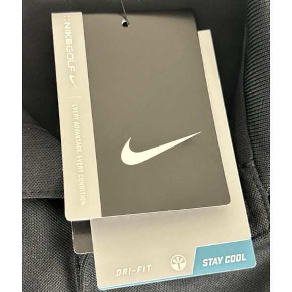 Cadillac Shirt Nike Golf Polo Mens Sz Large Black Dri Fit Performance NWT Logo L - Picture 7 of 10